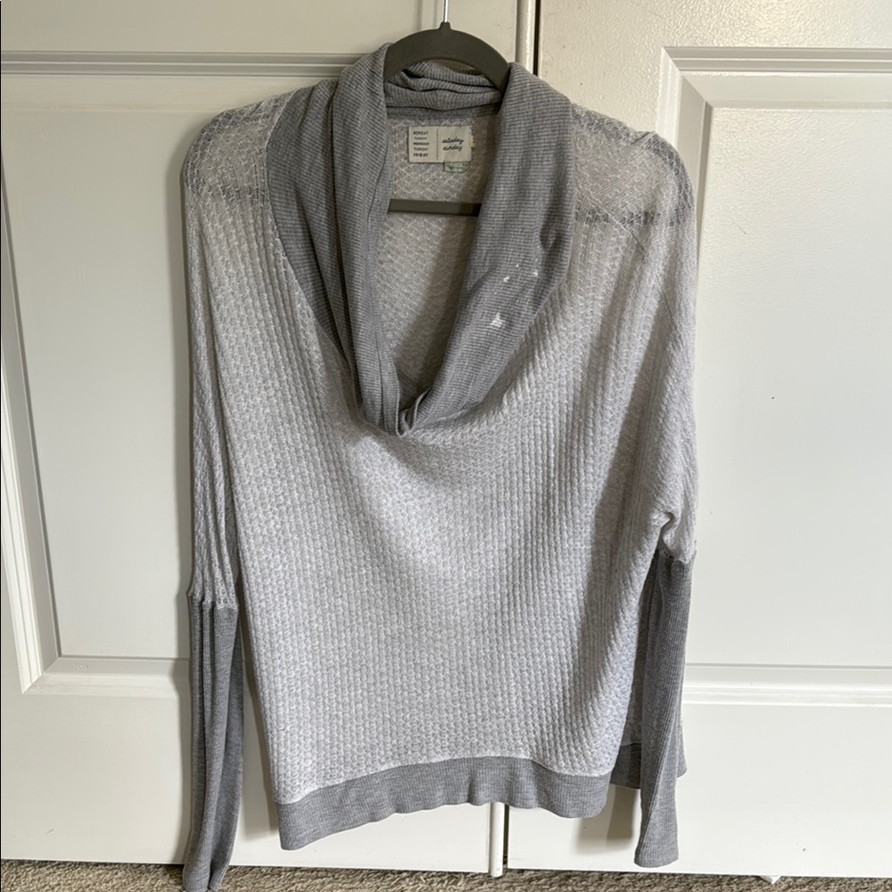 Gray Cowl Neck Sweater